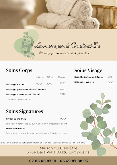 Les Massages De Coralie Et Eva Institut De Massage à Lurcy-Lévis