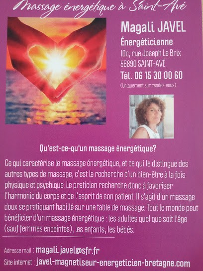 Magali JAVEL Énergéticienne Magnétiseuse Massage énergétique Saint-Avé (56), Institut de Massage à Saint-Avé